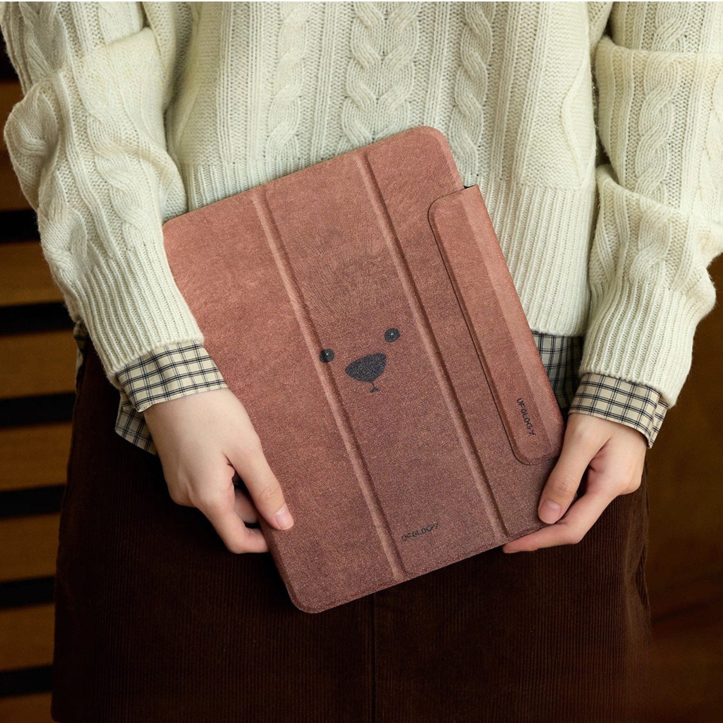 Bear Head Detachable iPad Folio Case