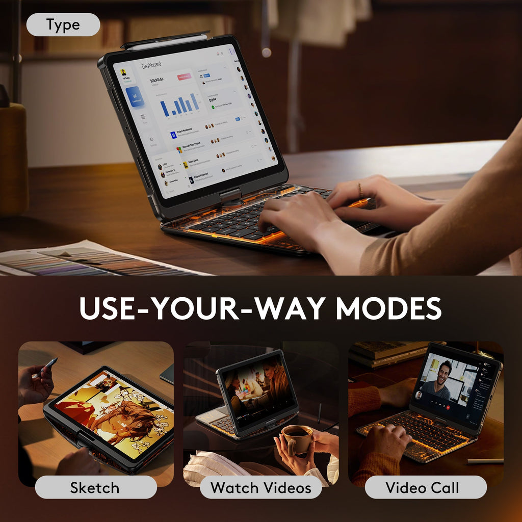 Rotate Pro iPad Keyboard Case