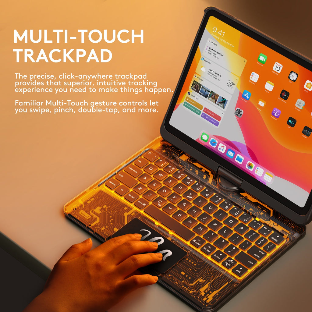 Transparent 360° iPad Keyboard Case